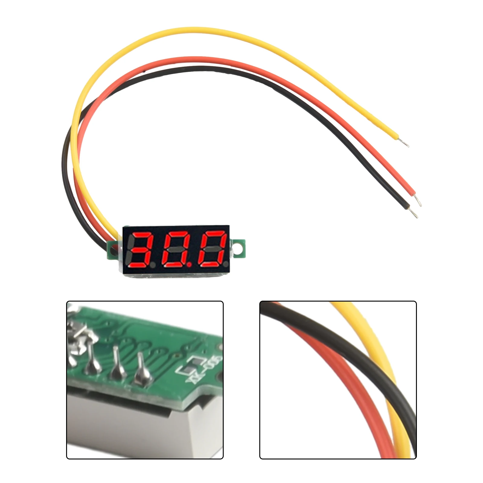 

Table Voltmeter Digital Display Reverse Connection Reverse Protection 0.28 Inch 100V DC Voltmeter Head Detectors