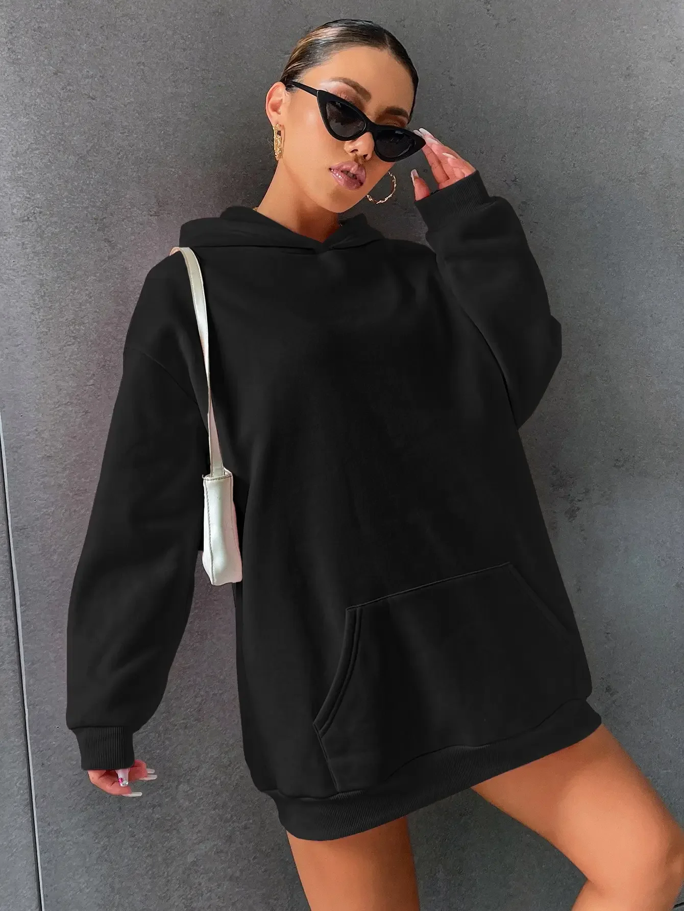 Atasan Cetak Ukuran Besar Pria dan Wanita, Kasual Longgar, Lembut, Nyaman dan Bernapas, Hoodie Pullover Longgar Olahraga Luar Ruangan
