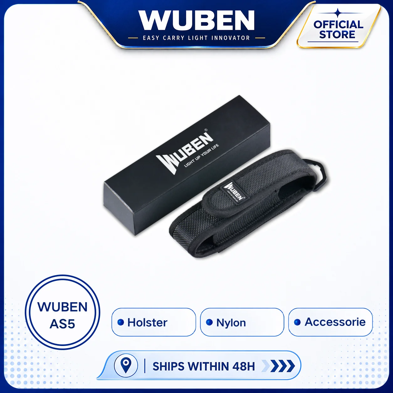 WUBEN AS5 Nylon Flashlight Holder for C3 L50