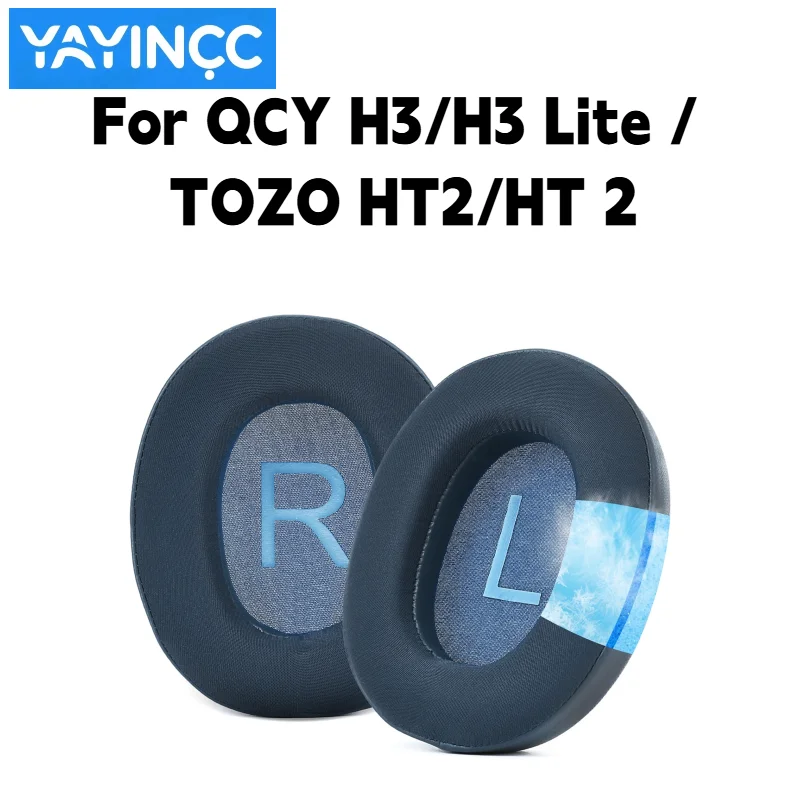 YAYINCC Ersatz-Eisgel-Ohrpolster mit Schnalle für QCY H3/H3 Lite / TOZO HT2/HT 2 Kopfhörer. Tragen Sie sie ohne stickige Gefühle. – Detail 2