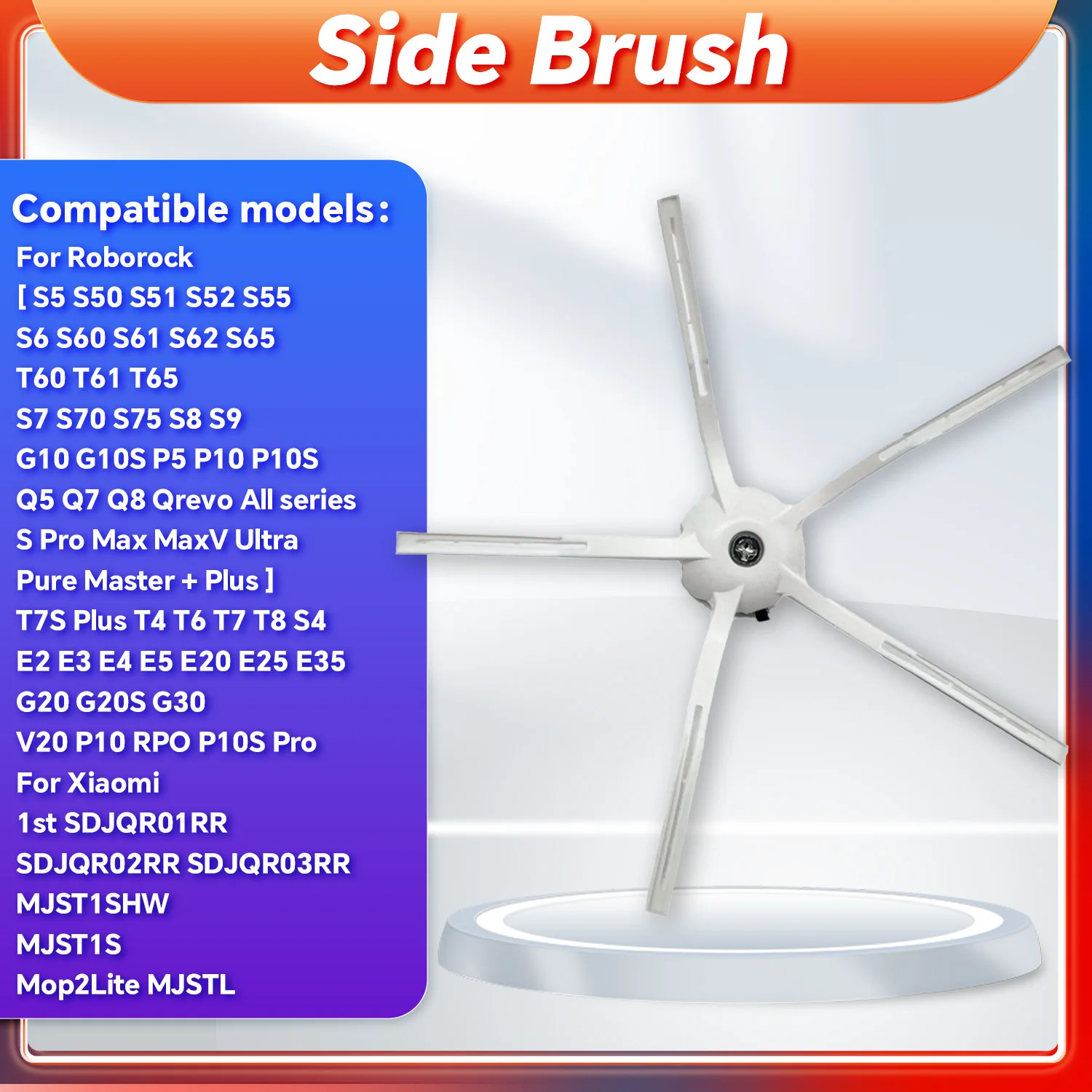 Side Brush for Roborock S6 S60 S610 S62 Qrevo All series S Pro Max MaxV Ultra Pure Master + Plus Robot Vacuum Cleaner Accessorie
