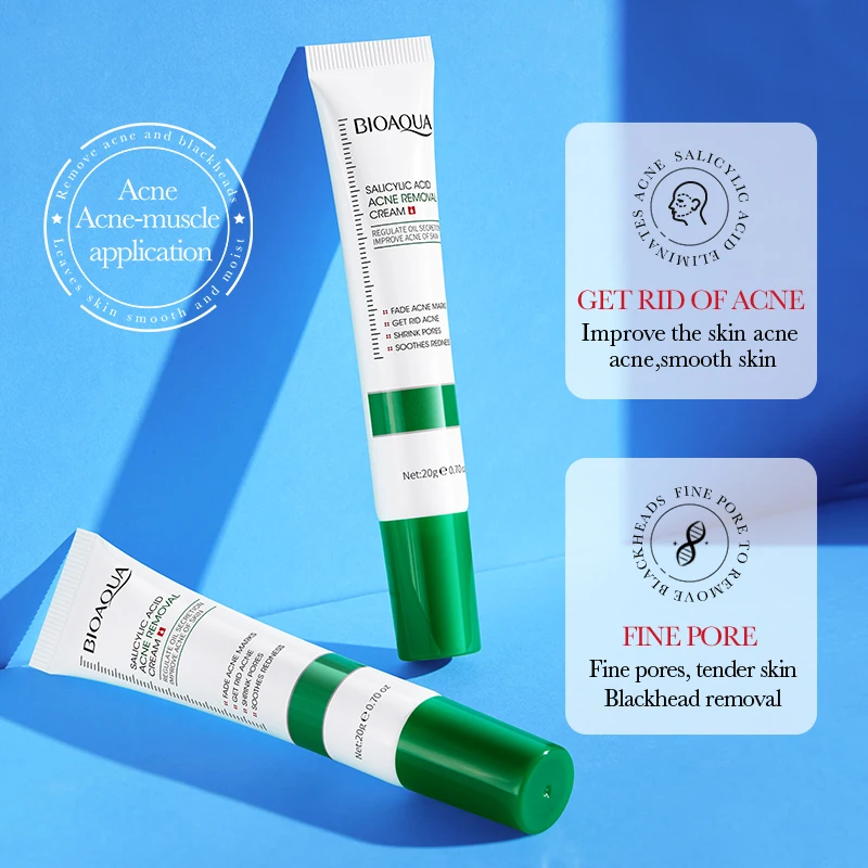 20g Salicylic acid cream Acne Treatment Acne Gel Helps Clear Acne Smooth Skin Care for Blackheads, Enlarged Pores Face Care