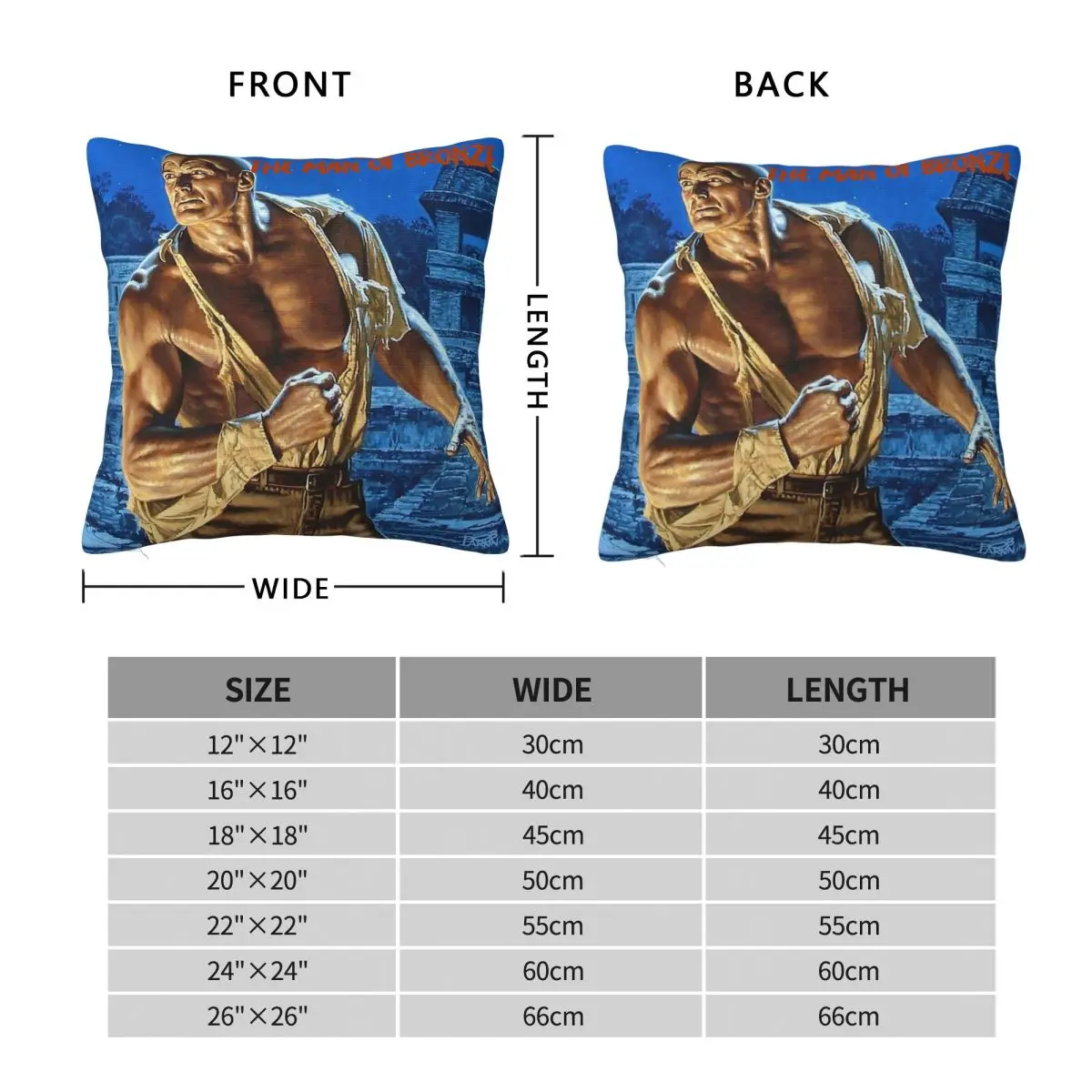 Doc Savage The Man Of Bronze 2 Square Pillowcase Polyester Linen Velvet Pattern Zip Decorative Home Cushion Cover Wholesale