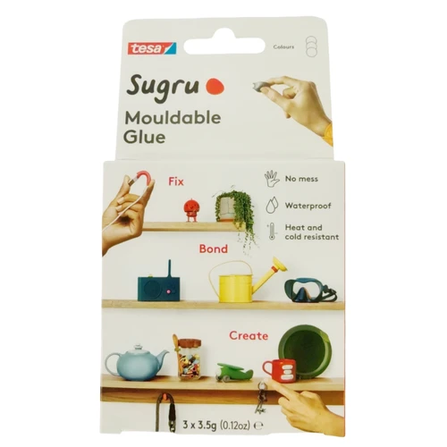 Imagen 2 del producto 1 caja de pegamento moldeable Tesa Sugru: pegamento impermeable para mejorar el hogar para fijar, hacer y bricolaje