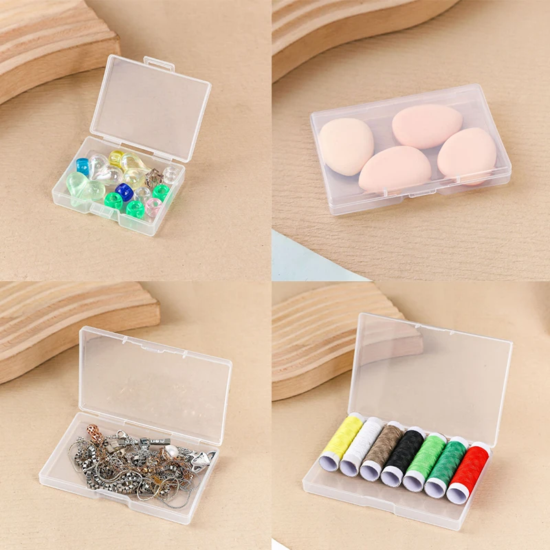 Poker Card Storage Box Multiple Sizes Rectangular PP Plastic Box Fish Hook Packaging Box Earplug Accessory Cosmetics Storage Box