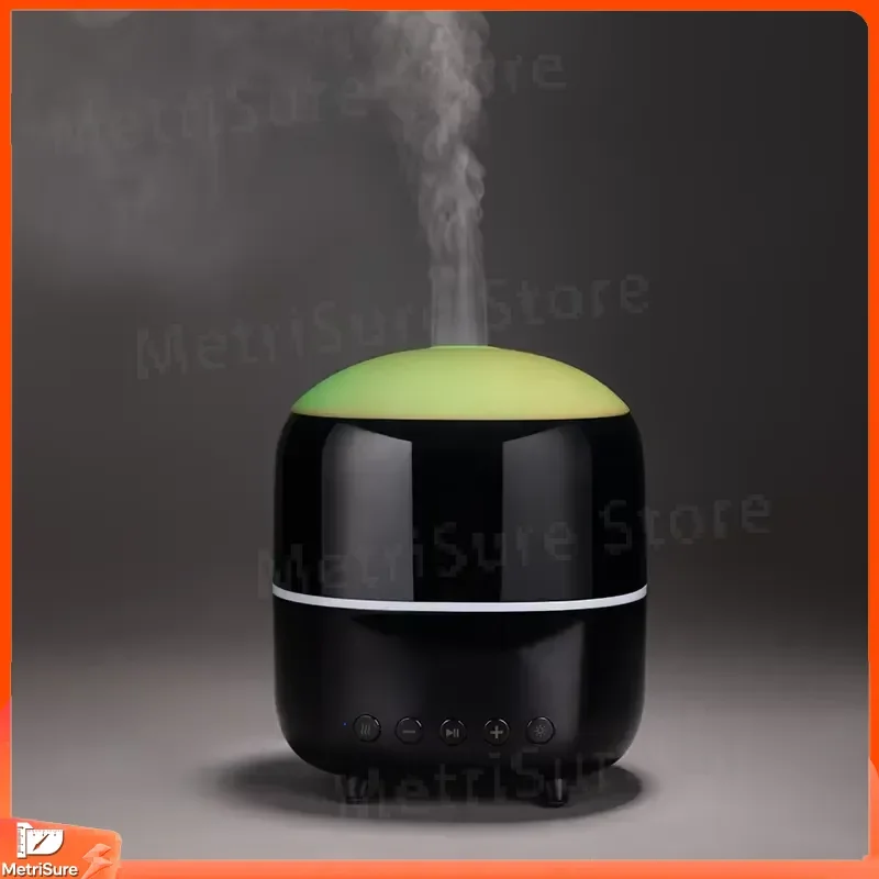 Portable Ultrasonic Air Humidifier with LED Light Aroma Diffuser for Essential Oil Music Speaker Mist Maker Home Office