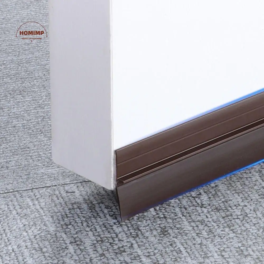 

Cuttable Self-Adhesive Door Bottom Seal Solid Color Soundproof Waterproof Seal Strip Plastic Weatherstrip Storm Plug Door Window