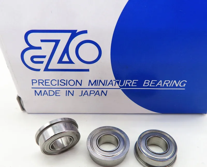 10pcs EZO high speed bearing FR188ZZ 6.35*12.7*4.762mm RIF-814ZZ flange deep groove ball bearings FR188-2Z Flanged bearing