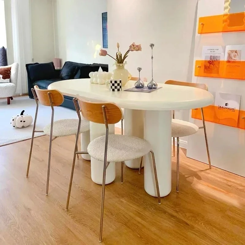 &Island Oval Coffee Dining Tables Salon Kitchen Side Modern Dining Tables Patio Mesas De Jantar Dining Room Sets YX50BC