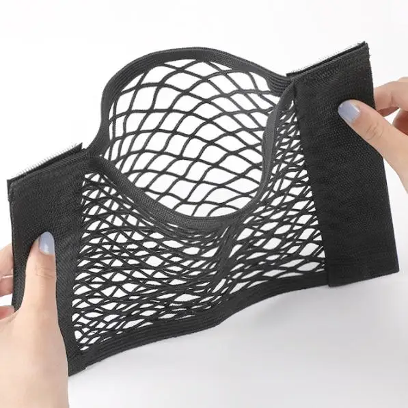 Auto-Kofferraum-Netzorganizer Aufbewahrungsnetz Rückenlehnen-Tasche Universelles Elastisches Netznetz Magic Sticker Auto-Innenausstattung Zubehör – Detail 3