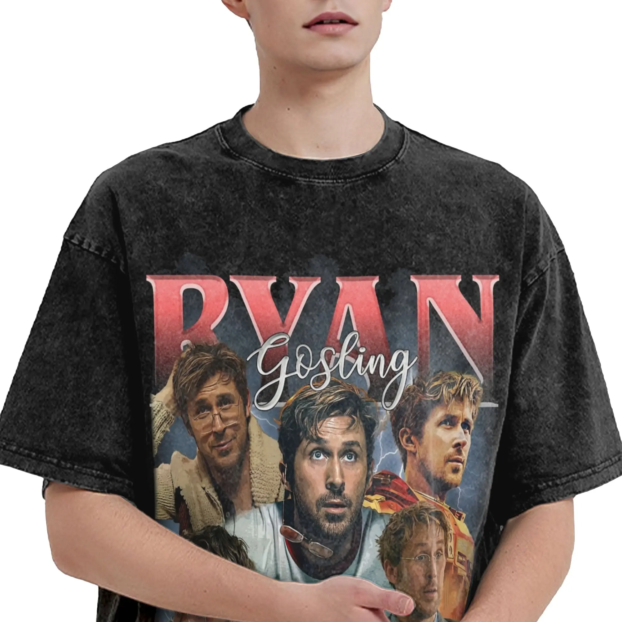 Ryland Grace Project Hail Mary Washed T Shirts Streetwear T-Shirt Ryan Gosling Tee Shirt Men Women Cotton Graphic Printed