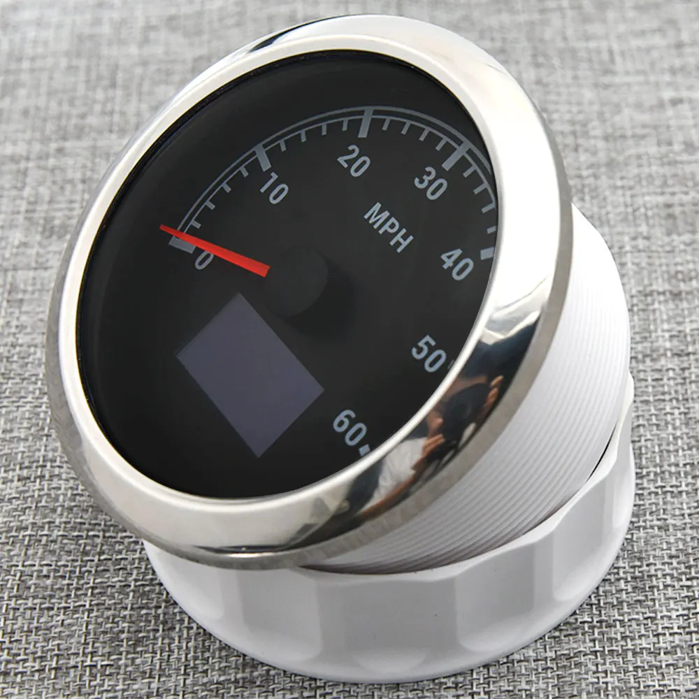 85MM 60/120MPH GPS Speedometer With GPS Antenna 7 Color Light Digital Odometer With COG Trip Mileage For 12V 24V Car Boat Marine