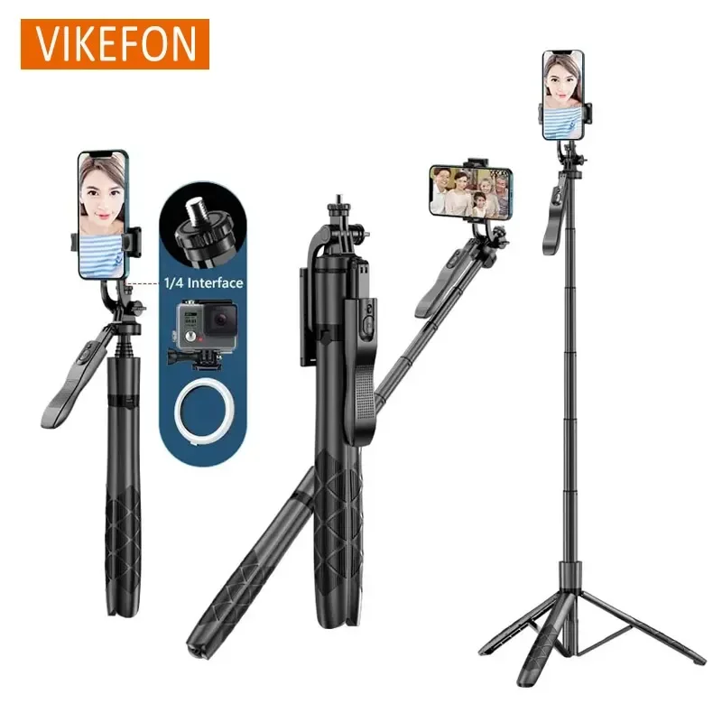 L16 Wireless Phone Selfie Stick Tripod Stand Foldable Monopod For Gopro Action Cameras Smartphones Balance Steady Shooting Live