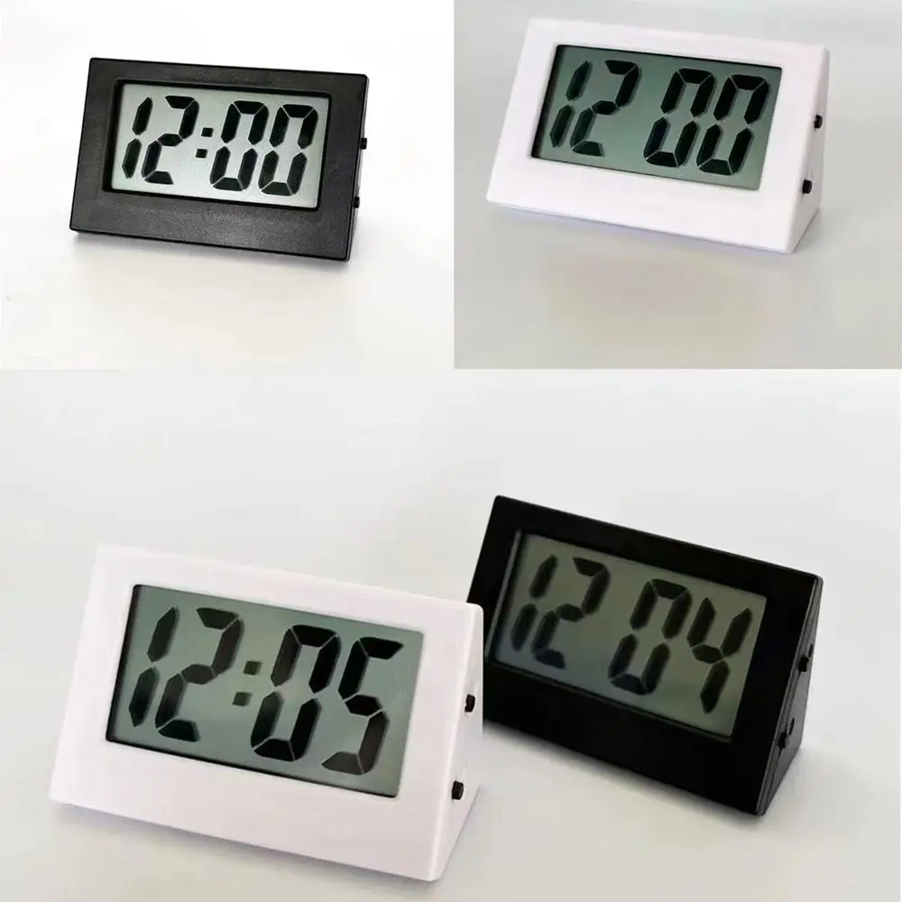 Easy Use Small Mini Triangle Clock ABS Simple Desk Digital Clock Electronic Mute Office