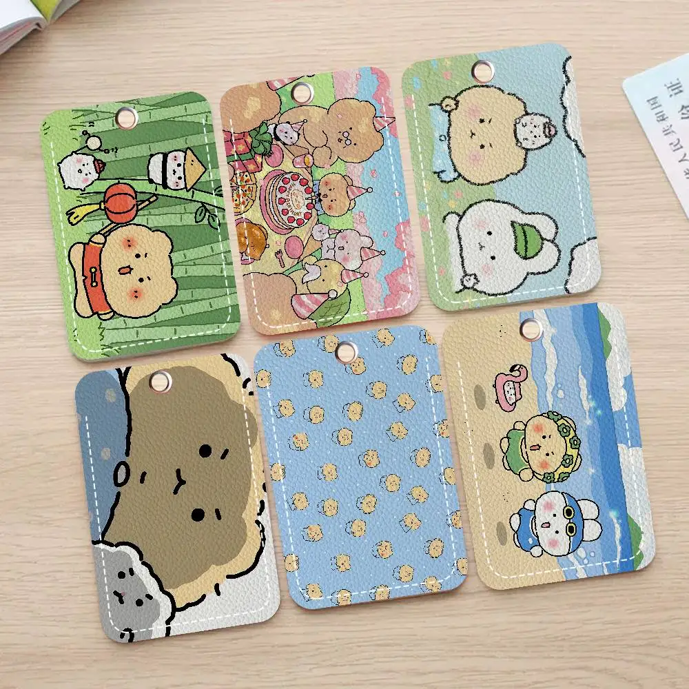 M-Manggom Bank Card,Subway, Bus Card Holder Keychain Key Ring Door Access Tags ID Card Case Keychain Access