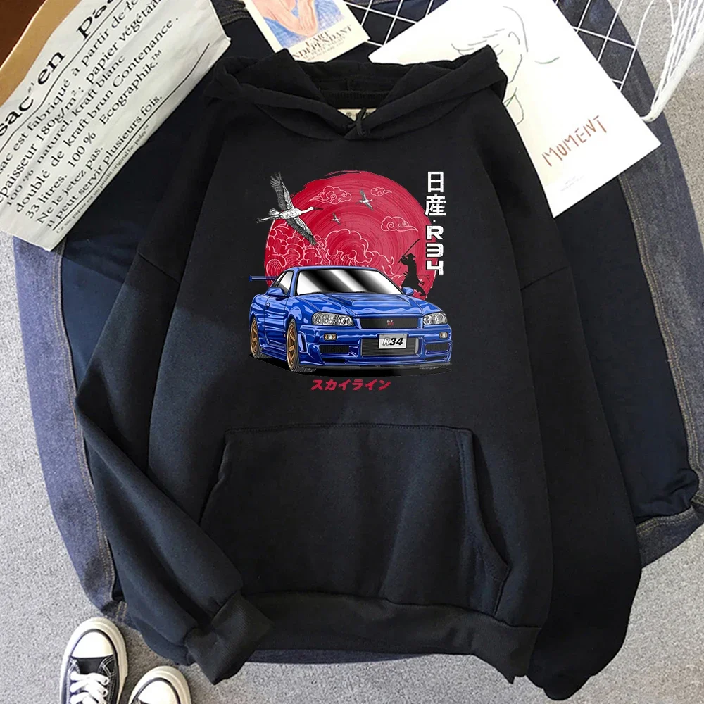 

JDM Car Japanese Style Hoodie Men Sweatshirts Streetwear Casual Long Sleeve Tops Oversized Hoody Japan Fashion Clothes Sudadera