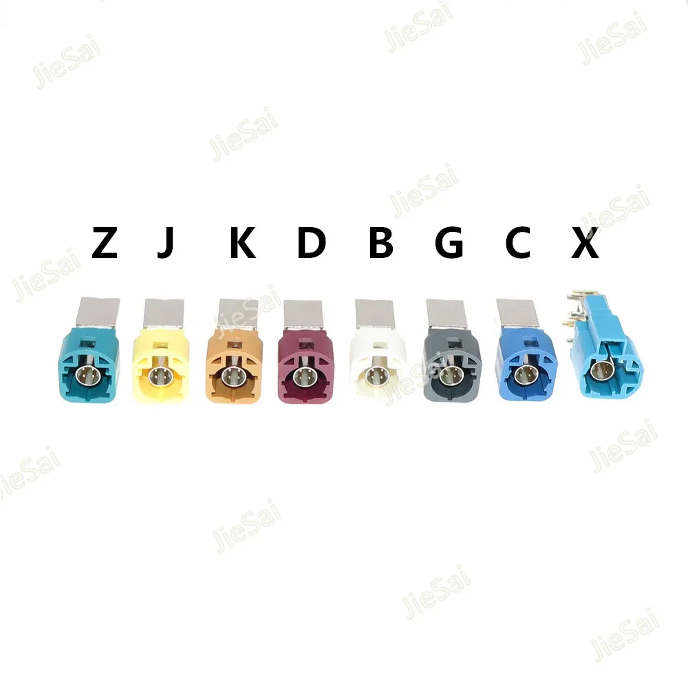 1 Set LVDS 4 Pin Automotive PCB Socket Bent Pin Car Male HSD Connectors Universal Auto Fakra Connector