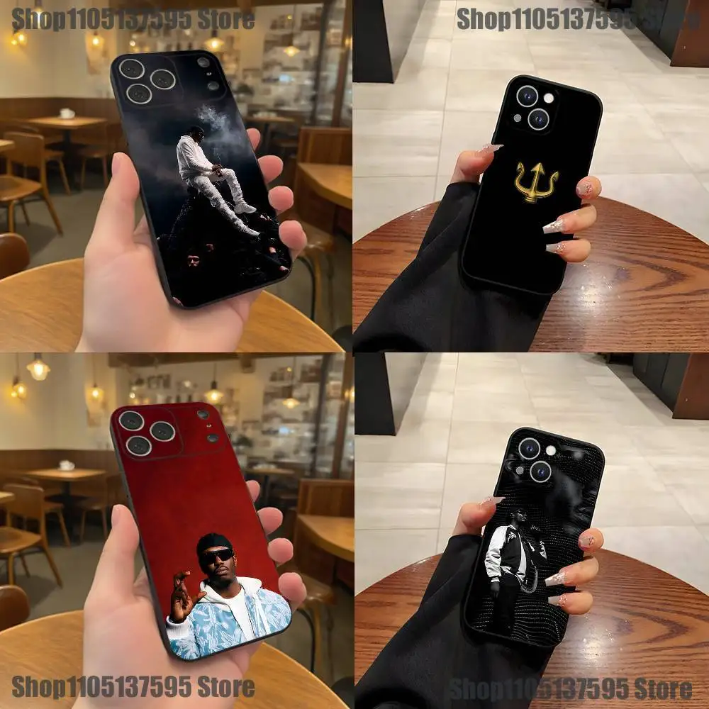 

W-Werenoi Diamant Noir Phone Case For iPhone 17,16,15,14,13,12,11,Pro,XS,Max,XR,Plus,E,SE4,Mini Black Soft Cover