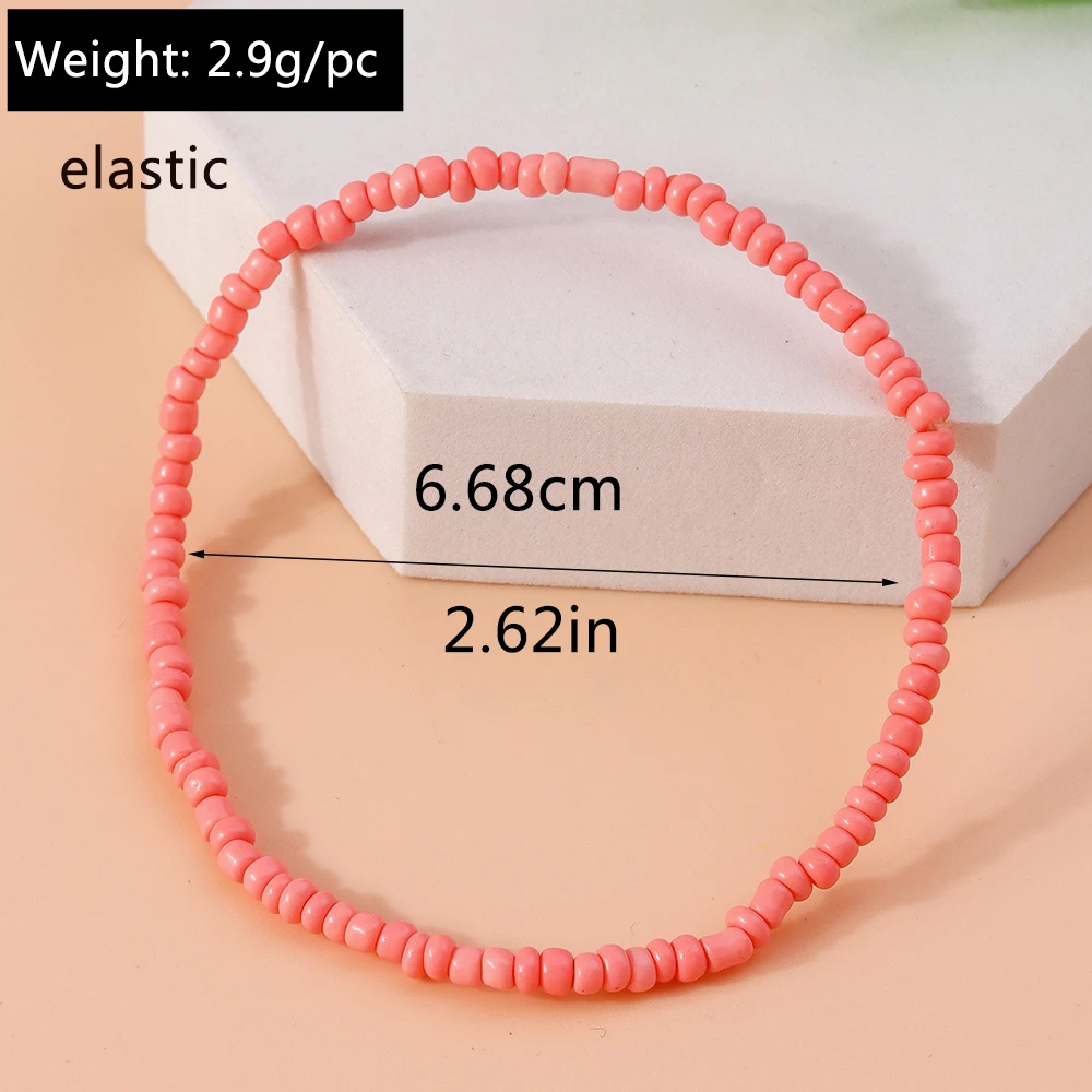 Aihua 1pc bunte kleine Blume Fußkettchen Böhmen handgemachte Multi Perlen Reis Perlen Knöchel Armband für Frauen Kinder Strand Schmuck Geschenk – Detail 19