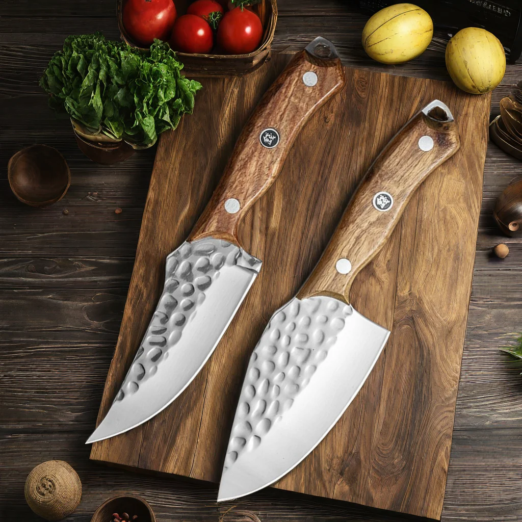 Pearwood Forged Boning Knife Multifunctional Knife Cutting Vegetables And Meat Handmade Stainless Steel Kitchen  Boning Knife