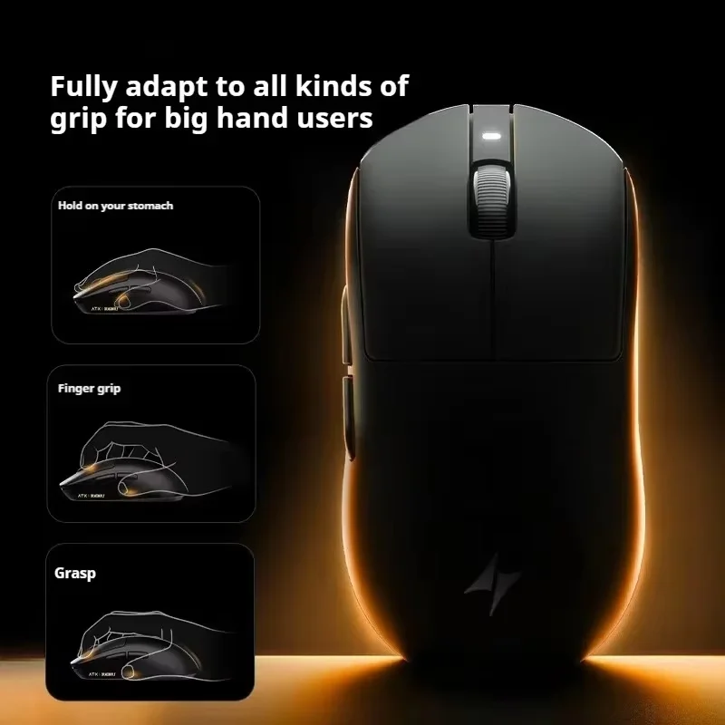 ATK VXE A9 Wireless Bluetooth Mouse E-Sports Game Ergonomics Computer Office Tri-Mode Star Flash Edition Big Hand Mouse