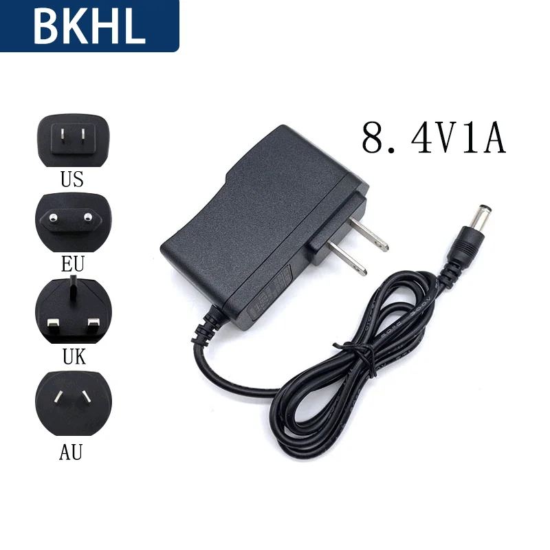 

(1pcs/lot)8.4V1A lithium battery charger polymer battery constant current and voltage 8.4V1000ma full charge variable light