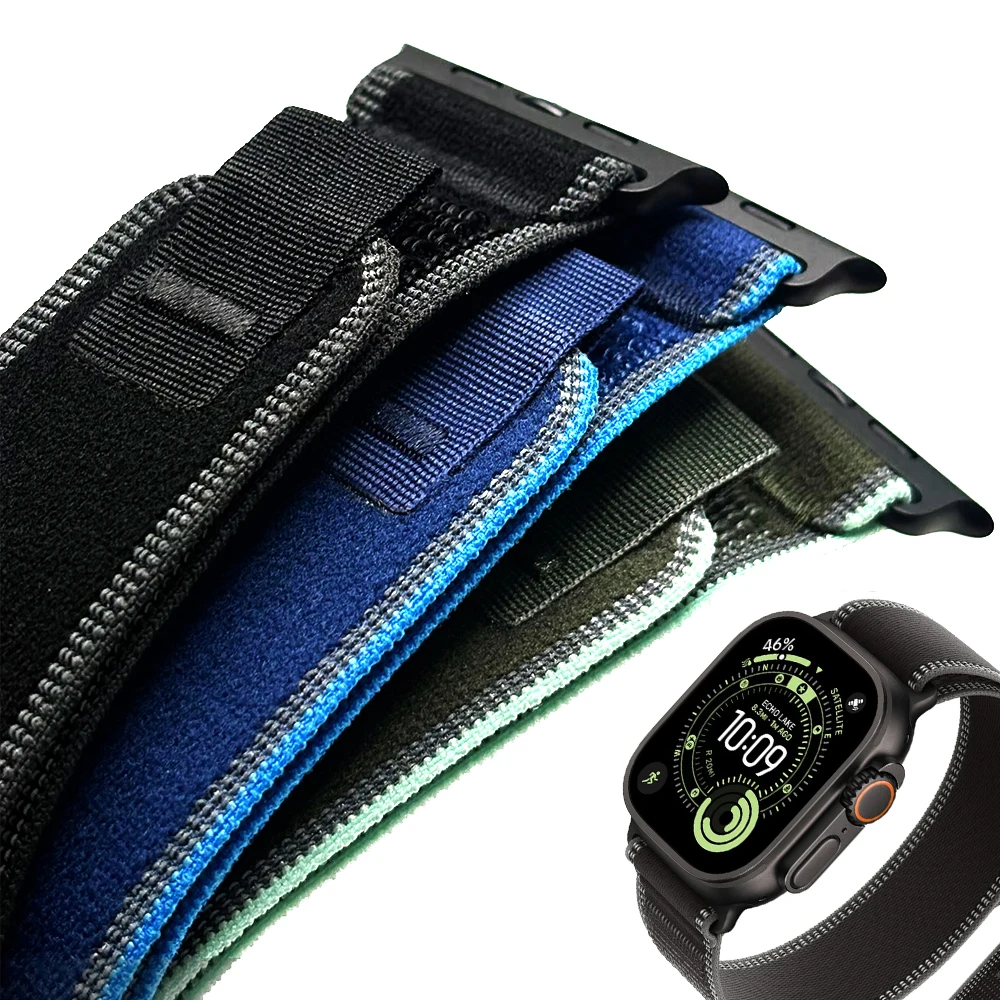Trail Loop Band for Apple Watch Ultra 3 Strap 49mm 46mm 44mm 40mm 45mm 41mm 42mm Correa Bracelet iWatch Series 11 10 SE 9 8 7