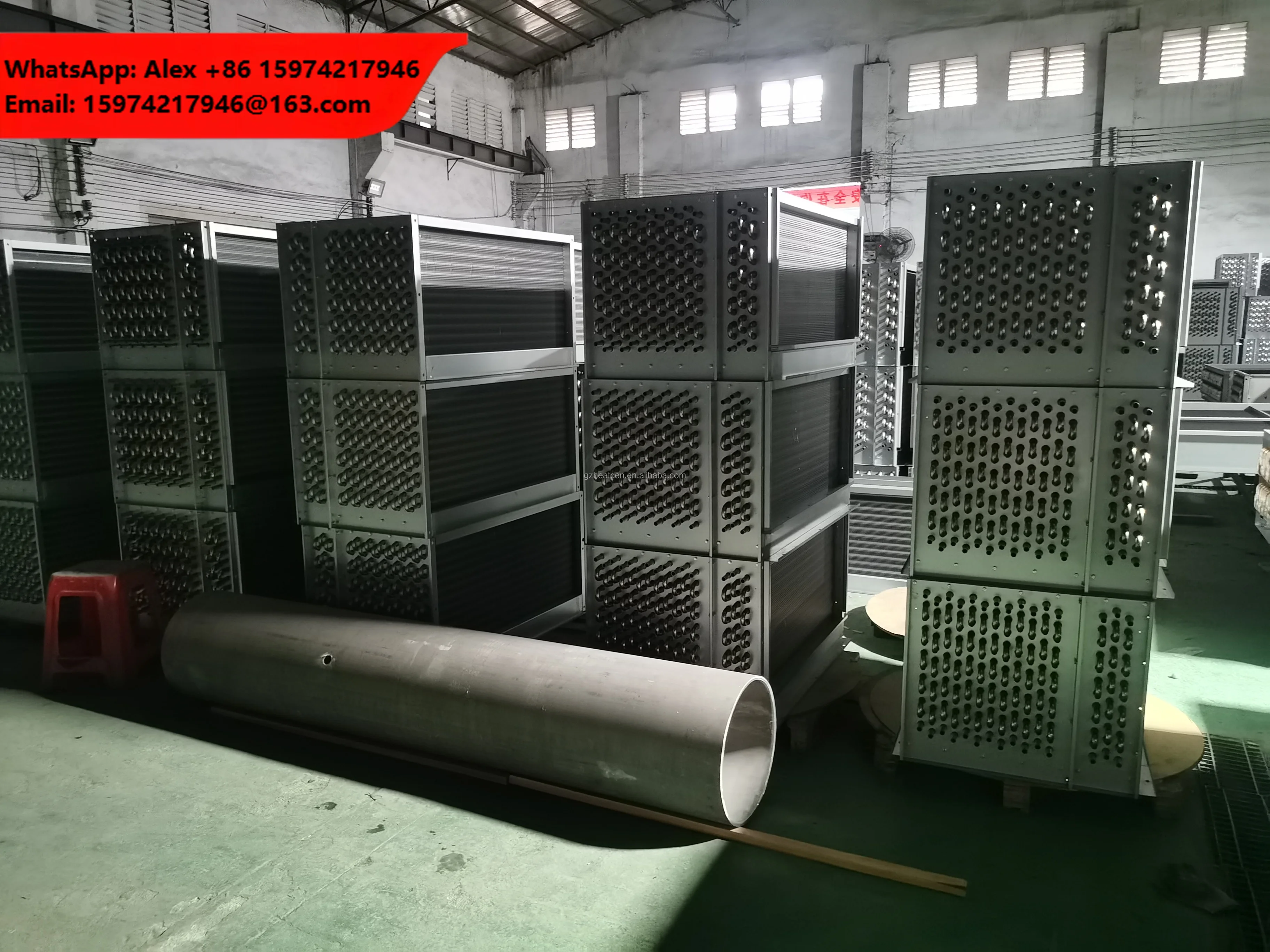 Custom Stainless Steel Steam Heating Radiator For Paddy Rice Dryer Machine Copper/Aluminum Finned Tube Heat Exchanger High