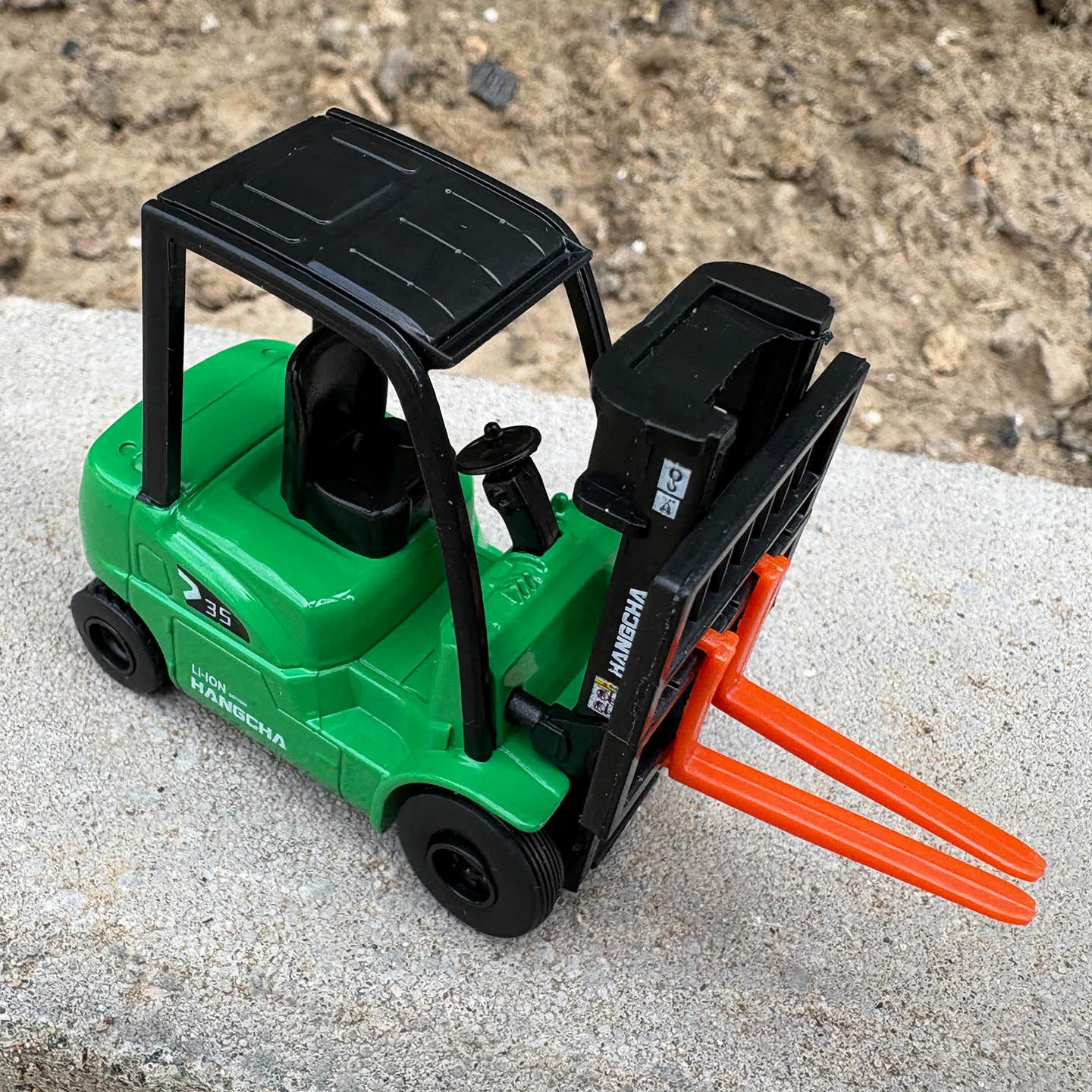 Modelo em Escala 1:45, Empilhadeira Hangcha XC, Empilhadeira com Sistema de Retração, Modelo em Metal para Coleção e Exibição