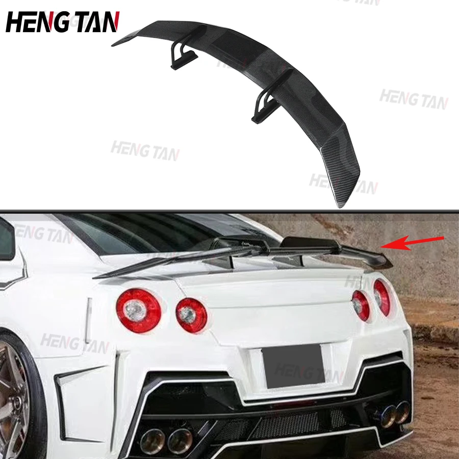 

Carbon Fiber Car Rear Trunk Spoiler Parts For Nissan GTR GTR35 R35 Rear Wing Upgraded Body Kit