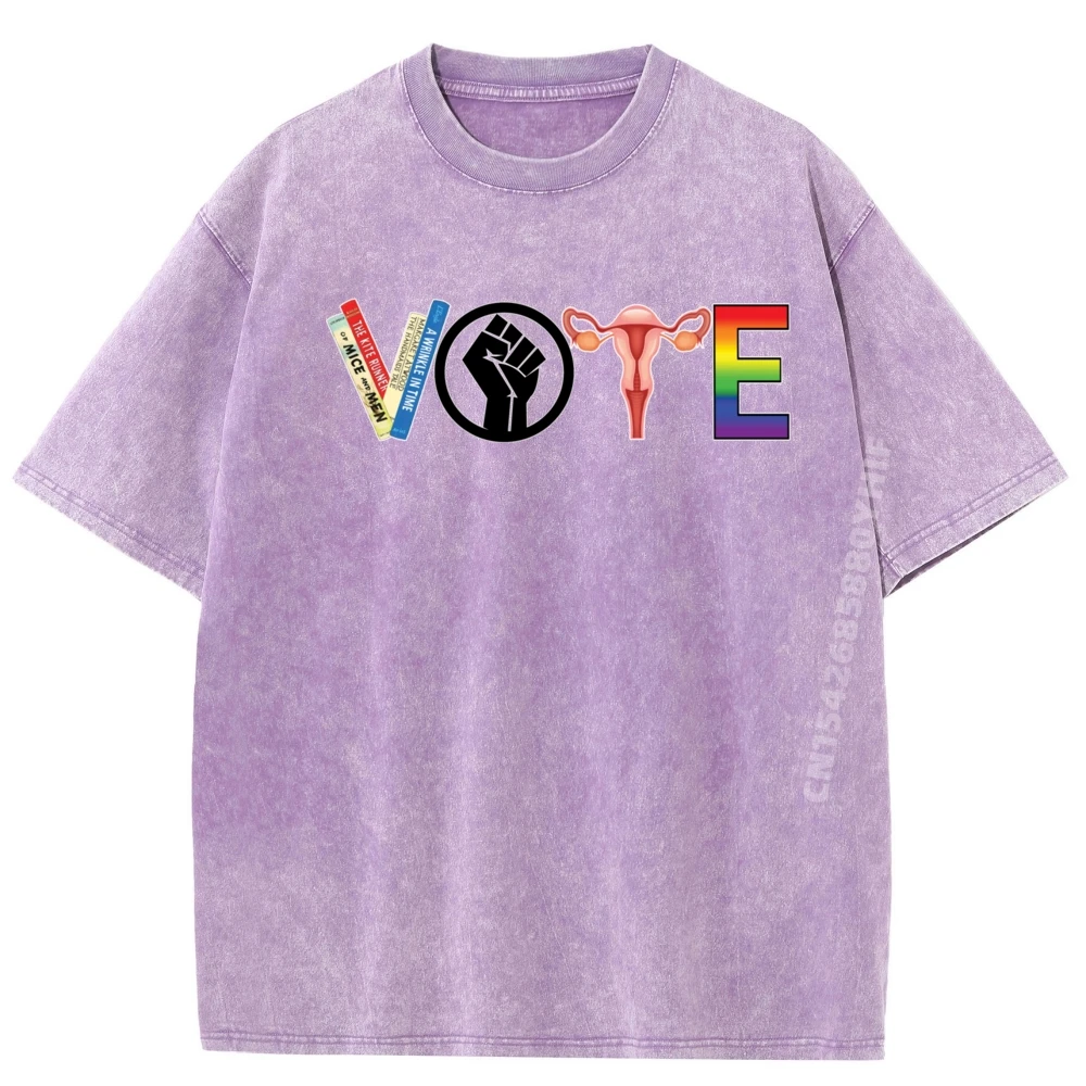 

Latest Graphic Tshirt Vote For Our Rights Printed T-Shirt Mens Comfortable Washed Camiseta Casual Style