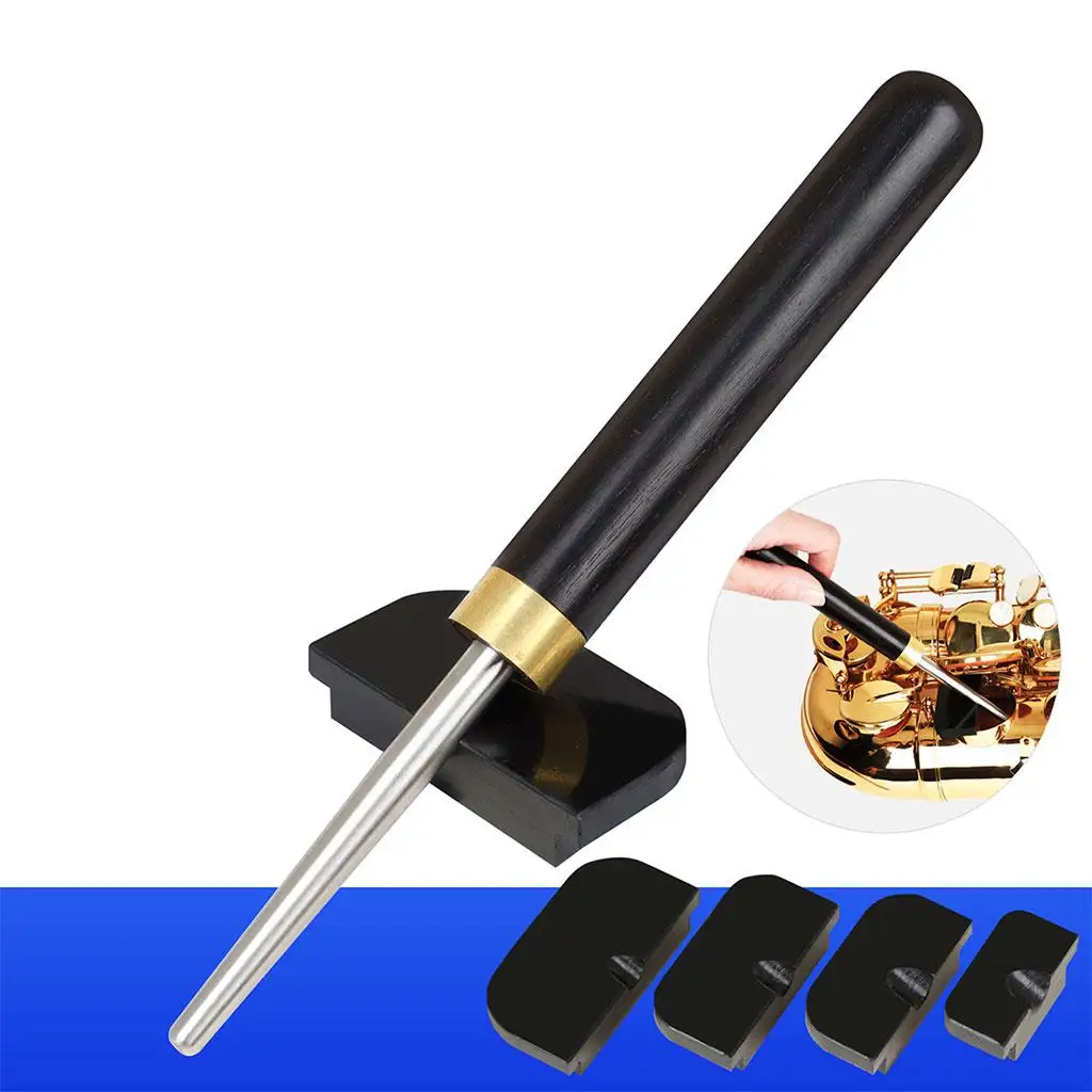 

Ebony Saxophone Tones Hole Leveling Tools with 4 Pads Saxophone Lapping Tool for