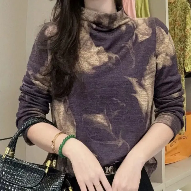 New Autumn and Winter Thickened German Velvet Bottoming Shirt Fashionable Long-sleeved T-shirt Versatile Warm Top for Women