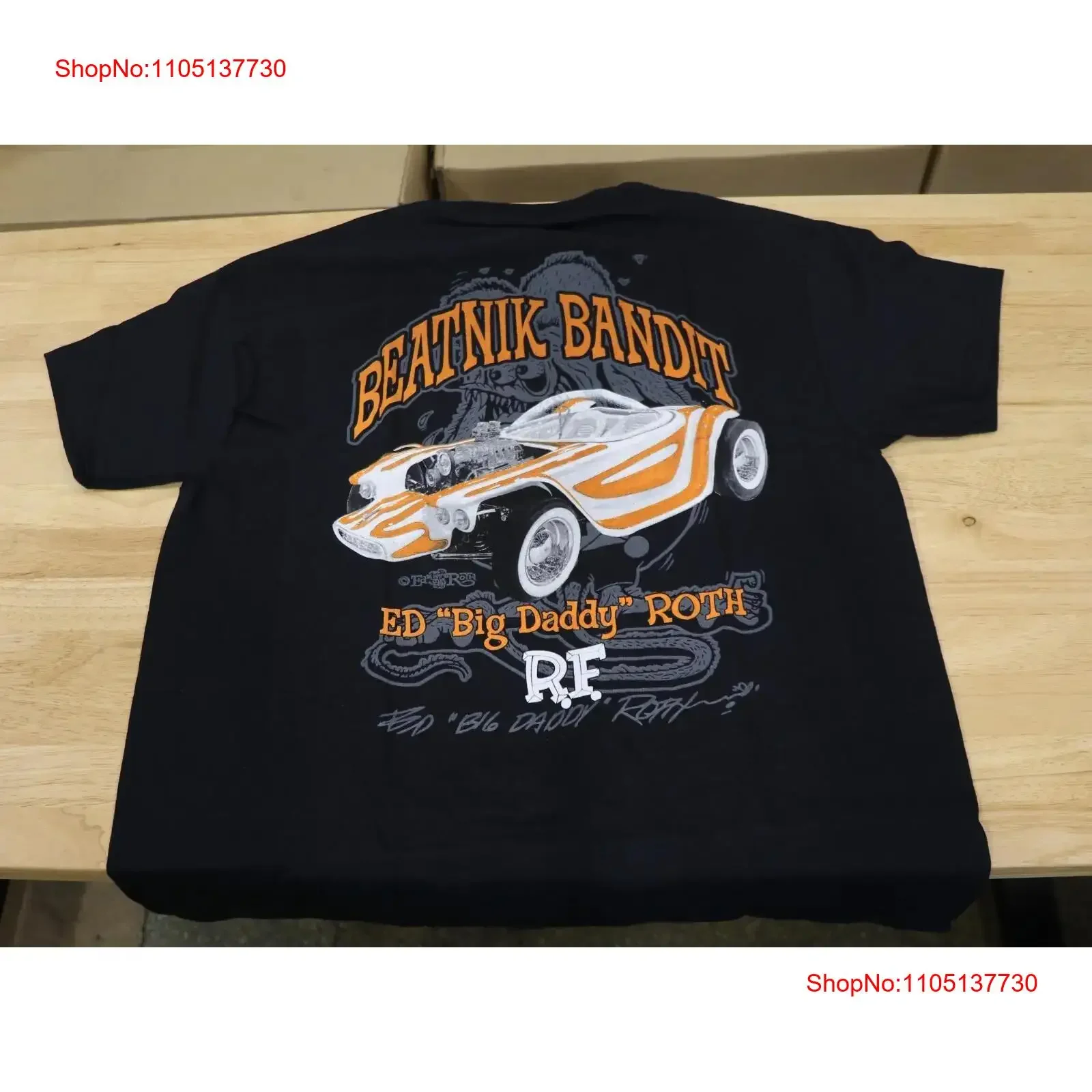 Men's Ed Big Daddy Roth Rat Fink Beatnik Bandit Black Cotton T Shirt M 3XL RFB9 vintage Washed designer clothes Versatile