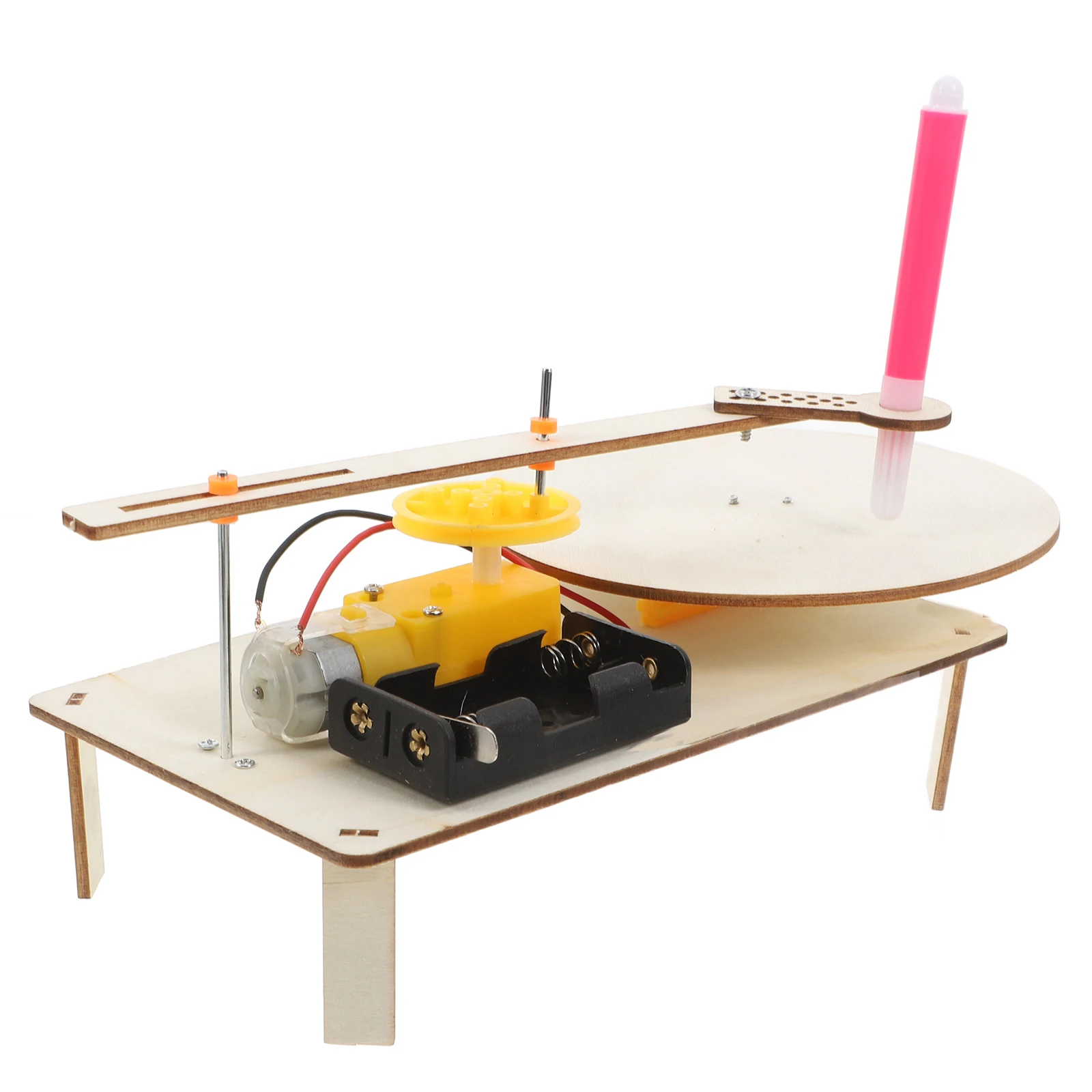 Zestaw do samodzielnego montażu elektrycznego plotera, drewniany model mechaniczny 3D do eksperymentów naukowych i fizycznych dla dzieci, zestaw STEM do samodzielnego montażu wspomagający wczesną naukę.