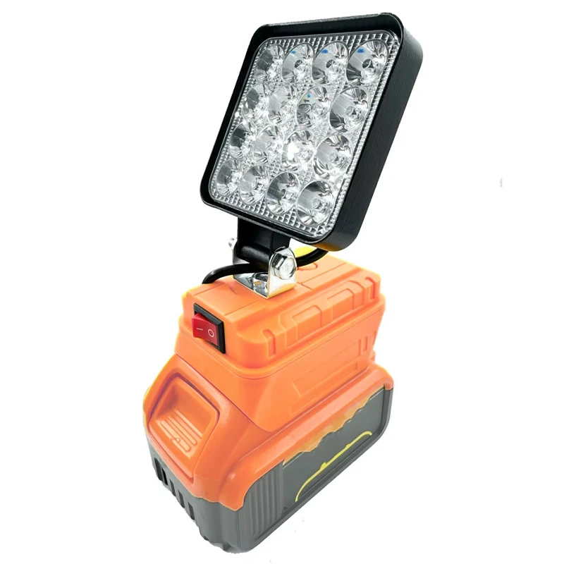 Cordless Outdoor Lamp 3 inch Portable LED Work Light For Dewlt 14.4V-20V Battery Flashlight Camping Lamp Emergency Lighting