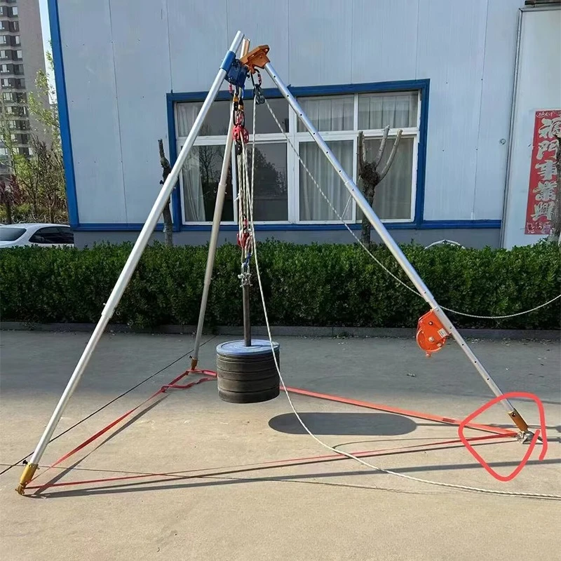 Fire emergency round rescue tripod, lifting portable rescue bracket easy to carry