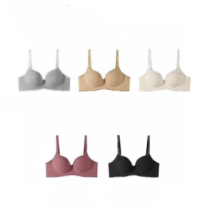 Sujetador Sin Costuras Sin Varillas Push Up Para Mujer Transpirable Suave Con Efecto Recogido Para Chicas Estudiantes 5 Colores