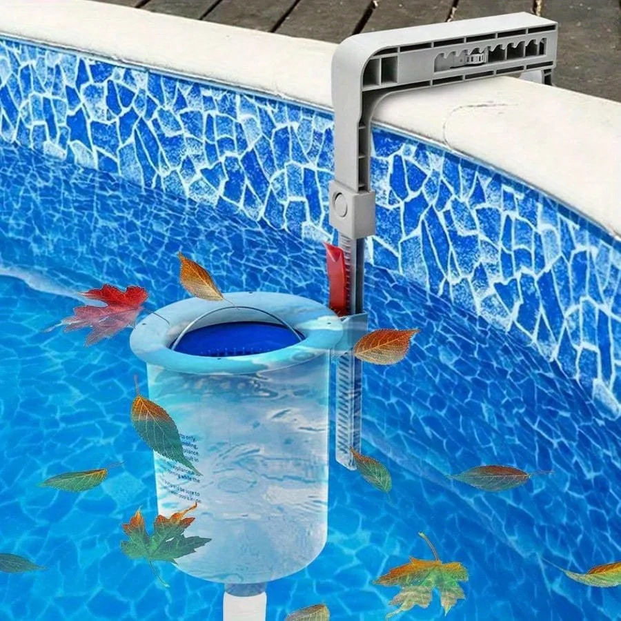 1Set Above Ground Pool Wall Mount Skimmer Floating Auto Filter with Detachable Basket for Inflatable Metal Frame Tubular Pools