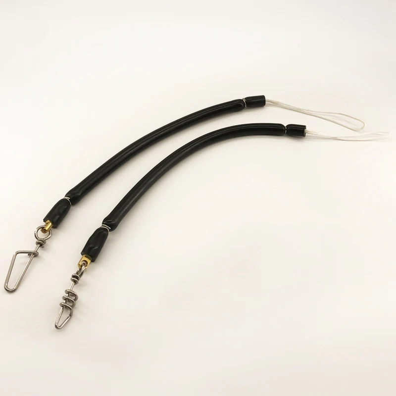 40CM Speargun Bungee Látex Pesca submarina Cable de choque 360 °   Conector giratorio de latón para fusil de lanza, amortiguador de pesca, cable de choque giratorio