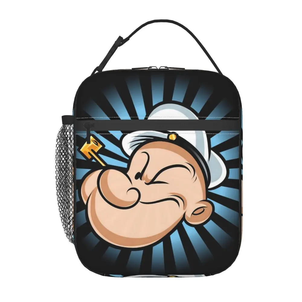 Popeye The Sailor (3) Isolierte Lunchtasche für Frauen und Kinder, tragbare Lebensmittelboxen, Thermotasche für Mittagessen