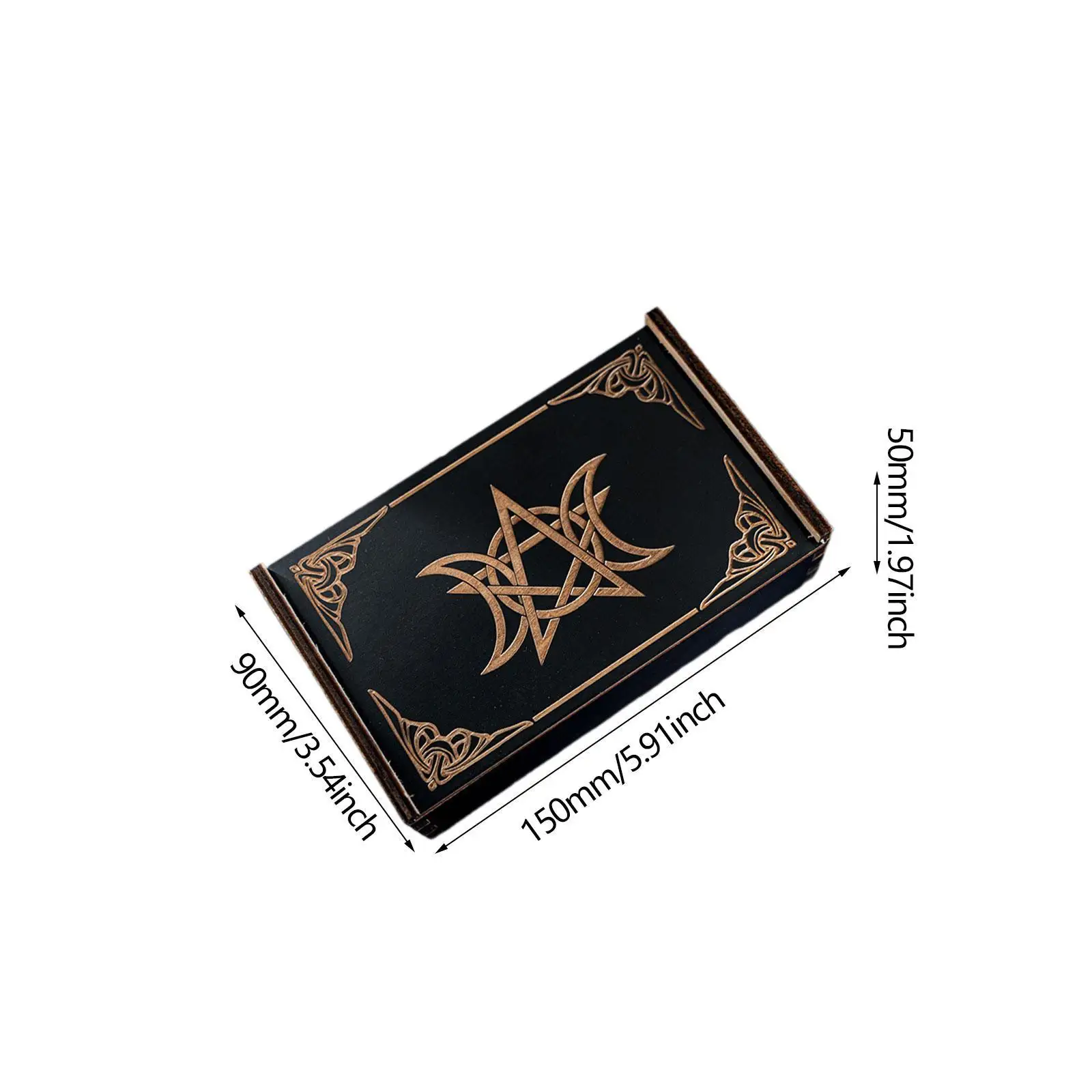 Tarot-Box aus Holz, Kartenhalter, Geschenk, Sammlerstück, dekorative Spielkarten, verschiebbares Schmuckstück, Andenken-Box, Karten-Organizer, Tarot-Kartenetui
