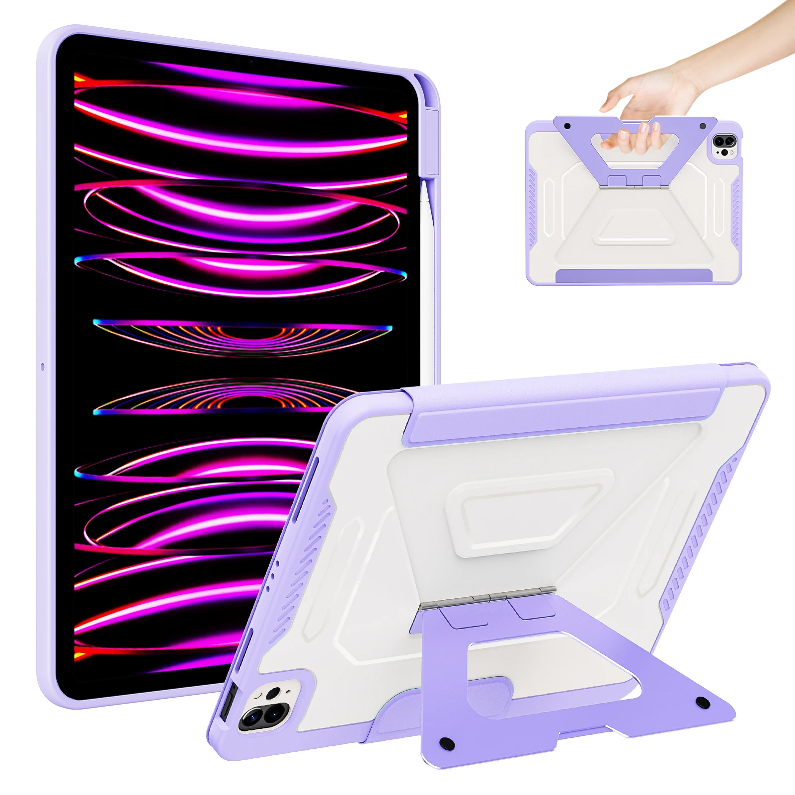 Face Detachable Tri-Fold Stand Case For iPad Air 11 2026 M4 2025 M3 2024 M2 4 5 Pro11 2018-2022 A16 11th 10.9 10th Gen. Cover