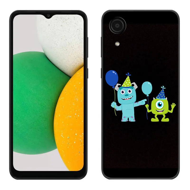 Disney Mike Wazowski Black Silicone Phone Case For Samsung Galaxy A01 A03 Core A04 E A02 A05 A10 A20 A21 A30 A50 S A6 A8 Plus A7