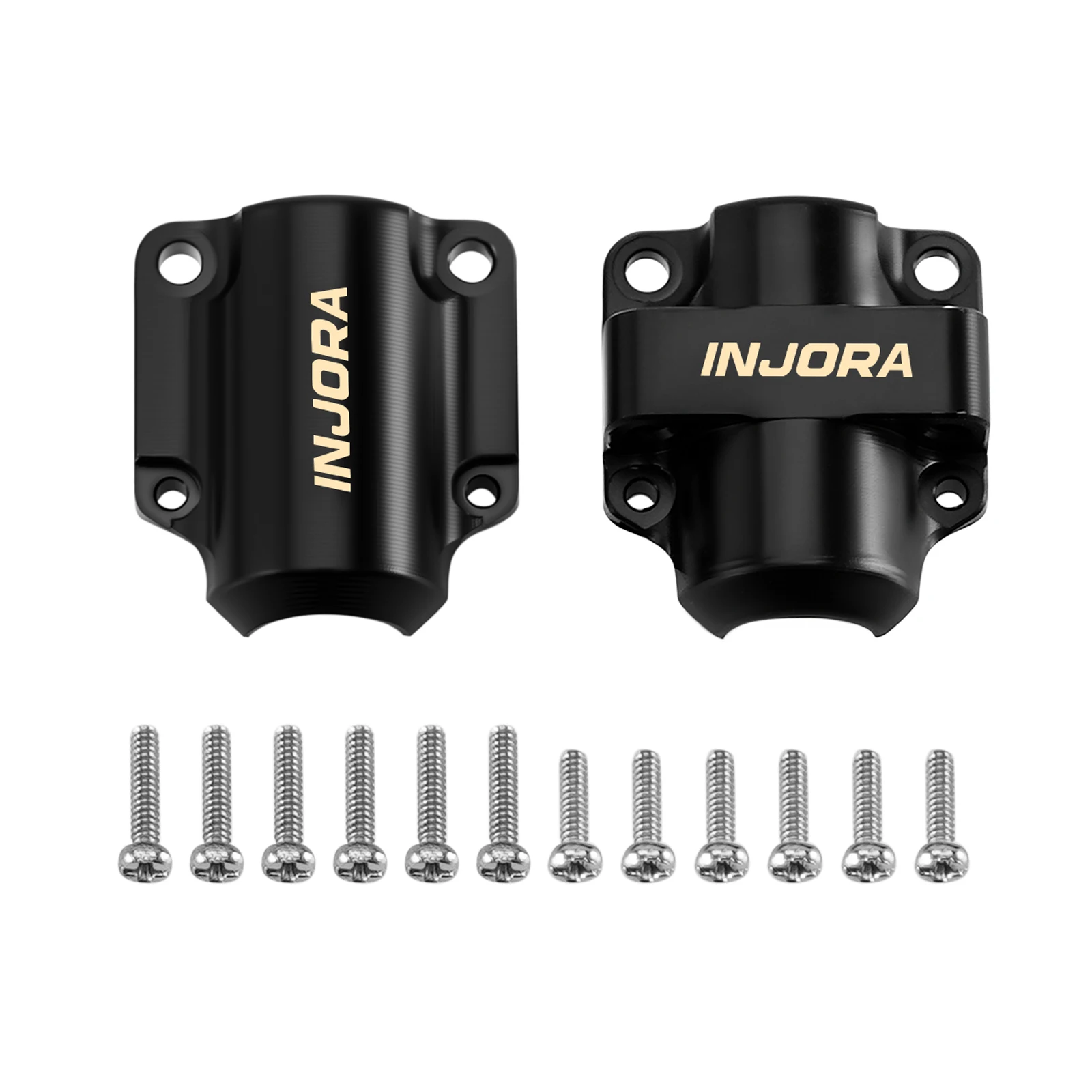 INJORA Black Coating Brass Diff Covers for 1/30 Axial SCX30
