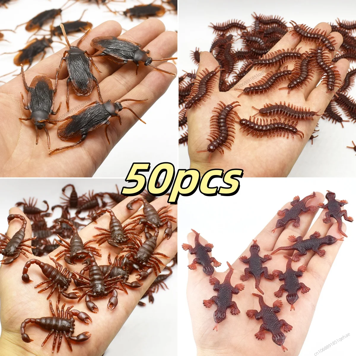 Artificial Fake Roaches Fly Novelty Cockroach trick Prop Scary Insects Realistic Plastic Bugs Funny Halloween Party Spoof Decor