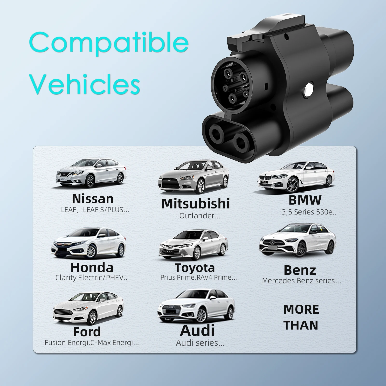 LONLINK CCS2 to CCS1 EV充電アダプター AC + DC CCS2 to CCS1 電気自動車充電器 急速EV充電アダプター VW用