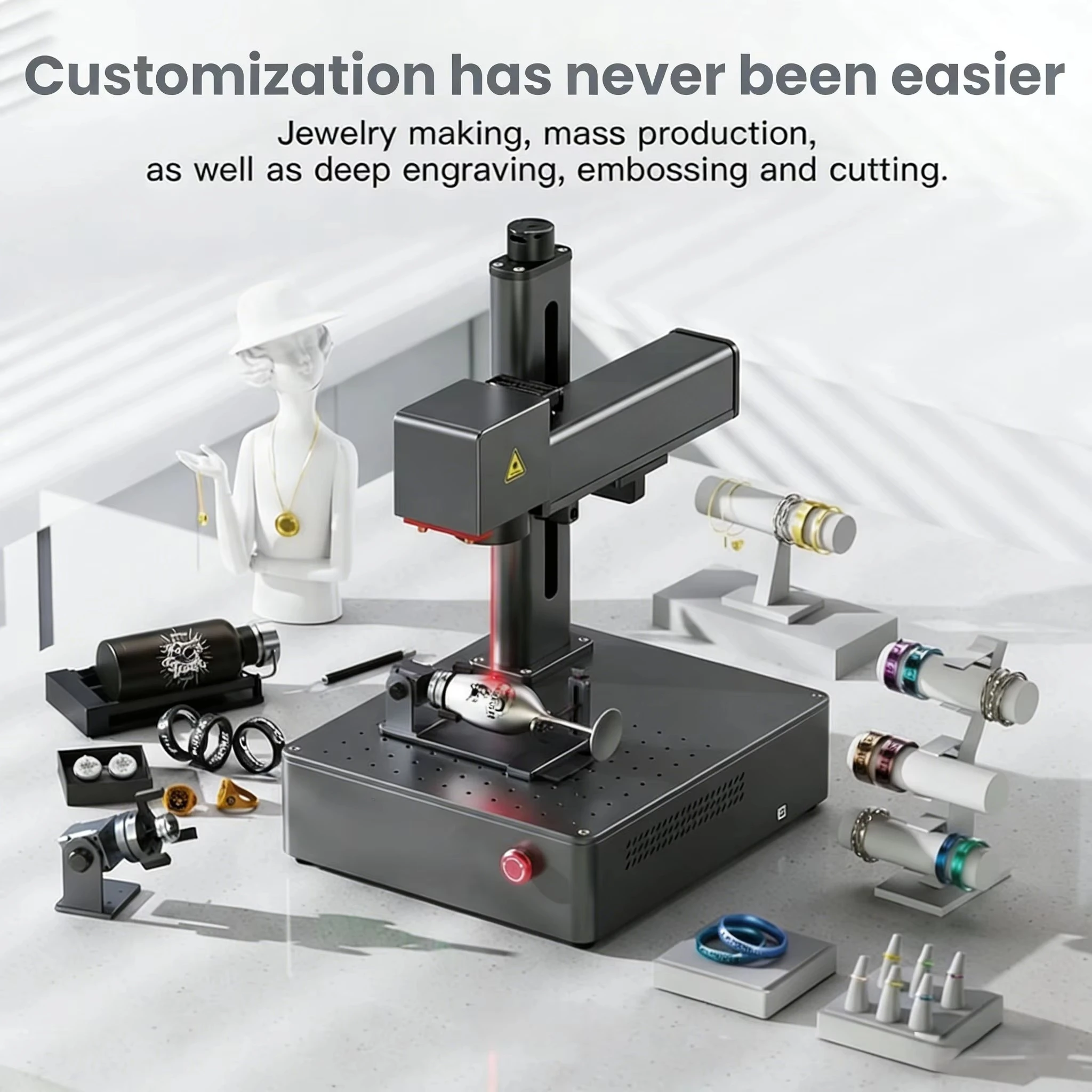 Laser Marking Machine 20/30W 50/60/100W JPT  LOGO Marking Desktop Fiber for Plastic Metal Jewelry