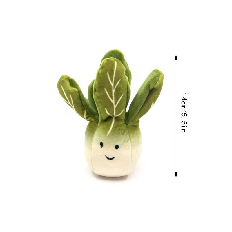 Cute Cabbage Plush Doll Key Chain Cartoon Vegetable Plant Pendant Key Ring Backpack Charms Car Decoration Bag Accessories