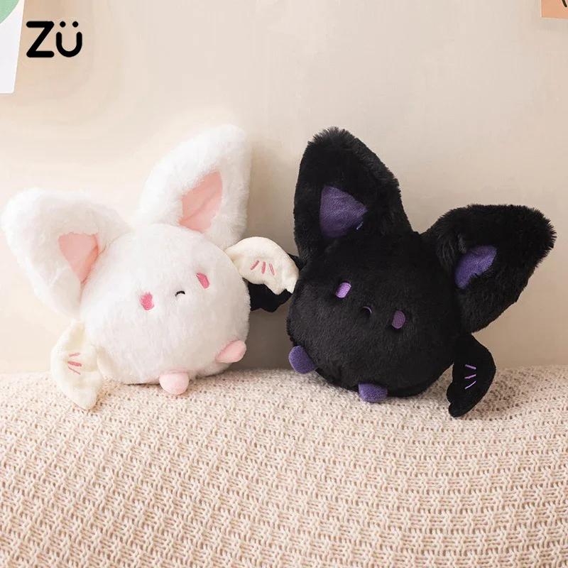 20cm Kawaii Plump Bats Plush Toys Stuffed Animal White Black Bat Soft Doll Cute Hallowmas Gift